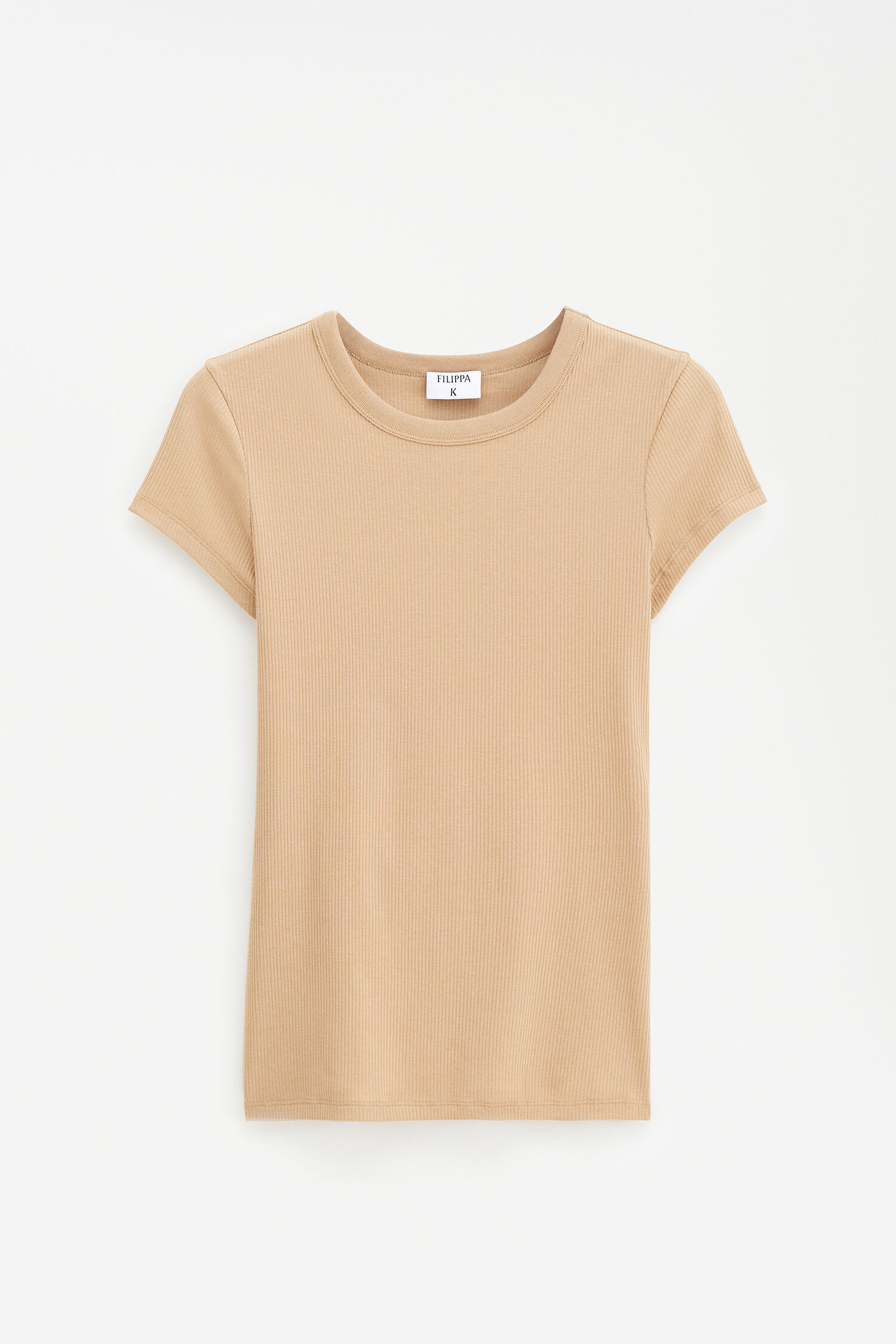 Fein geripptes T-Shirt